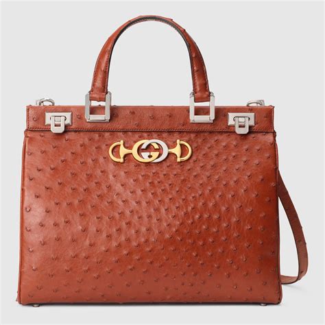 gucci ostrich zumi bag|Gucci ostrich handbags.